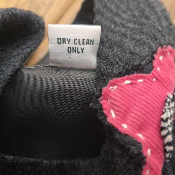 Isabel Garreton Girl's 4 Gray Pink Wool Blend Short Sleeve Knee Length Dress - Picture 5 of 14